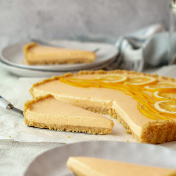 Sliced No-Bake Yoghurt Tart.