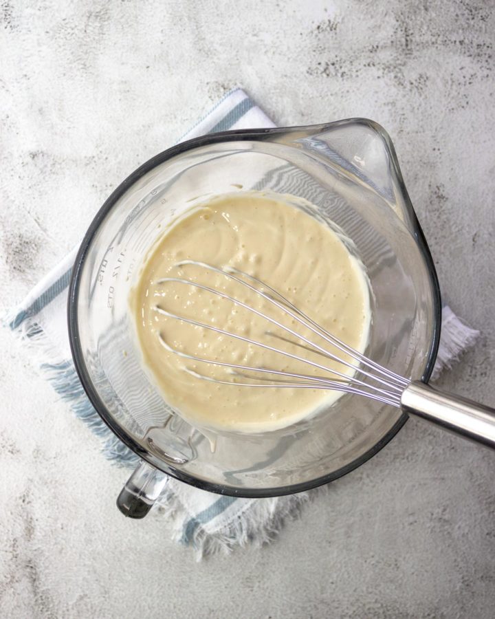Tart Filling Step 1- Yoghurt and condensed milk