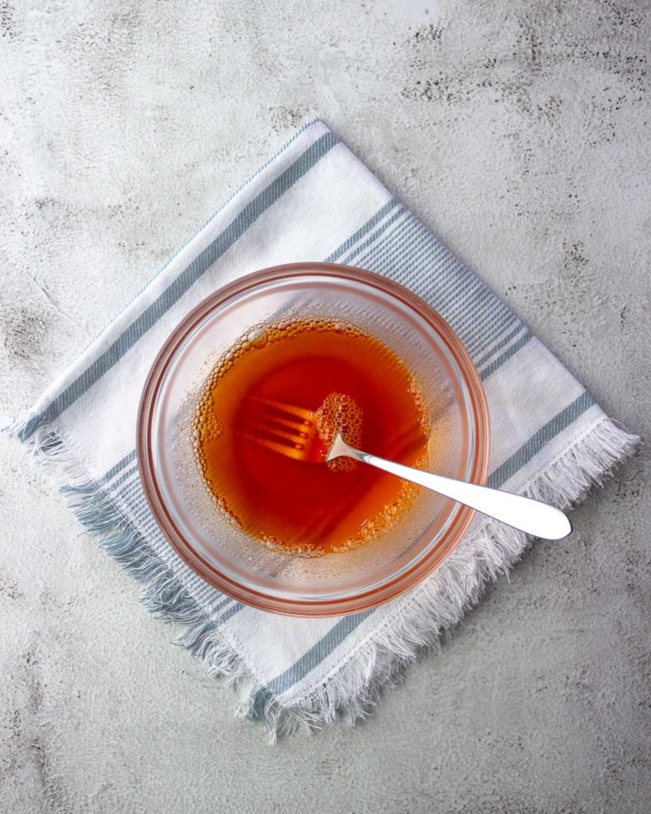 Tart Filling Step 2 - Dissolved Jelly Crystals