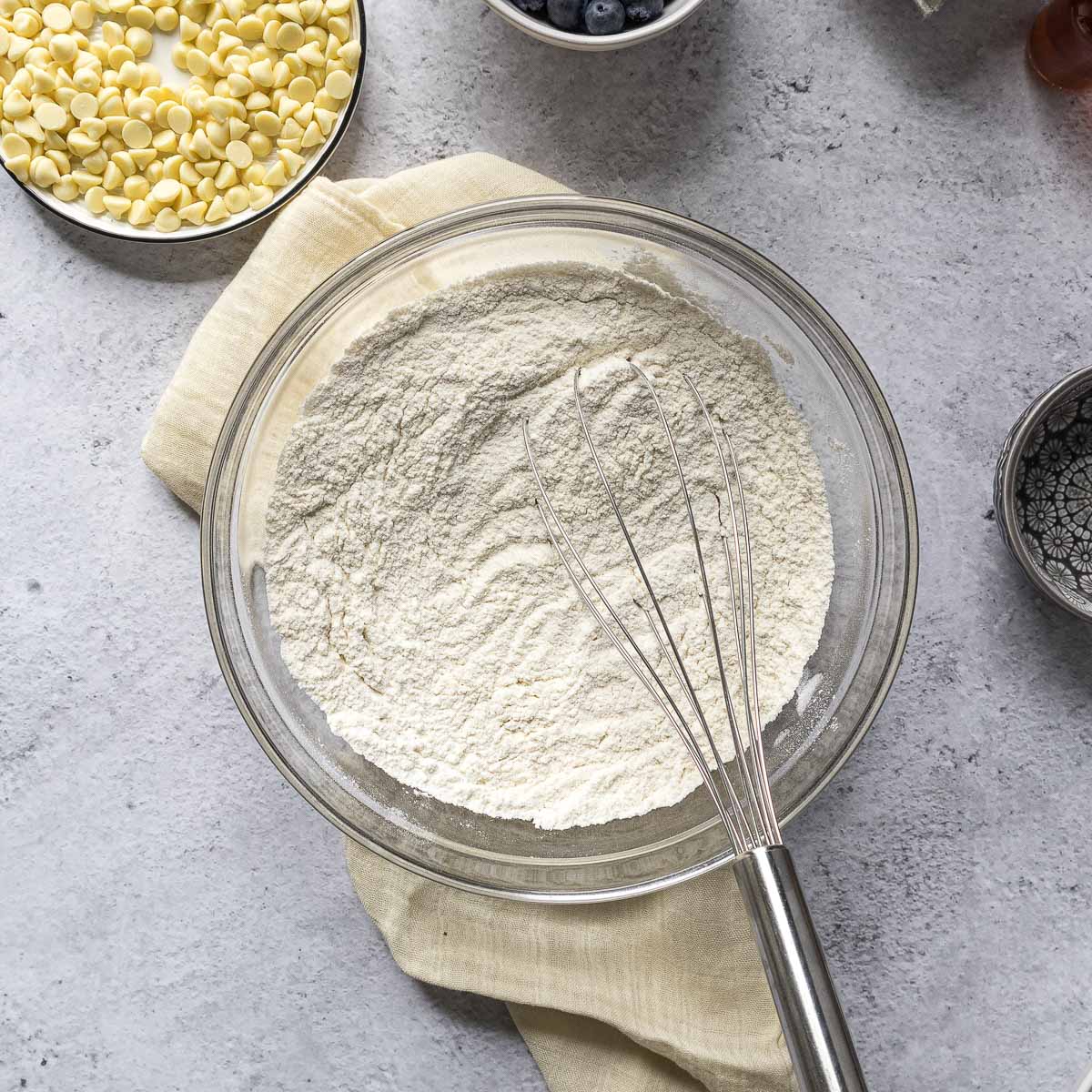 Dry ingredients whisked together