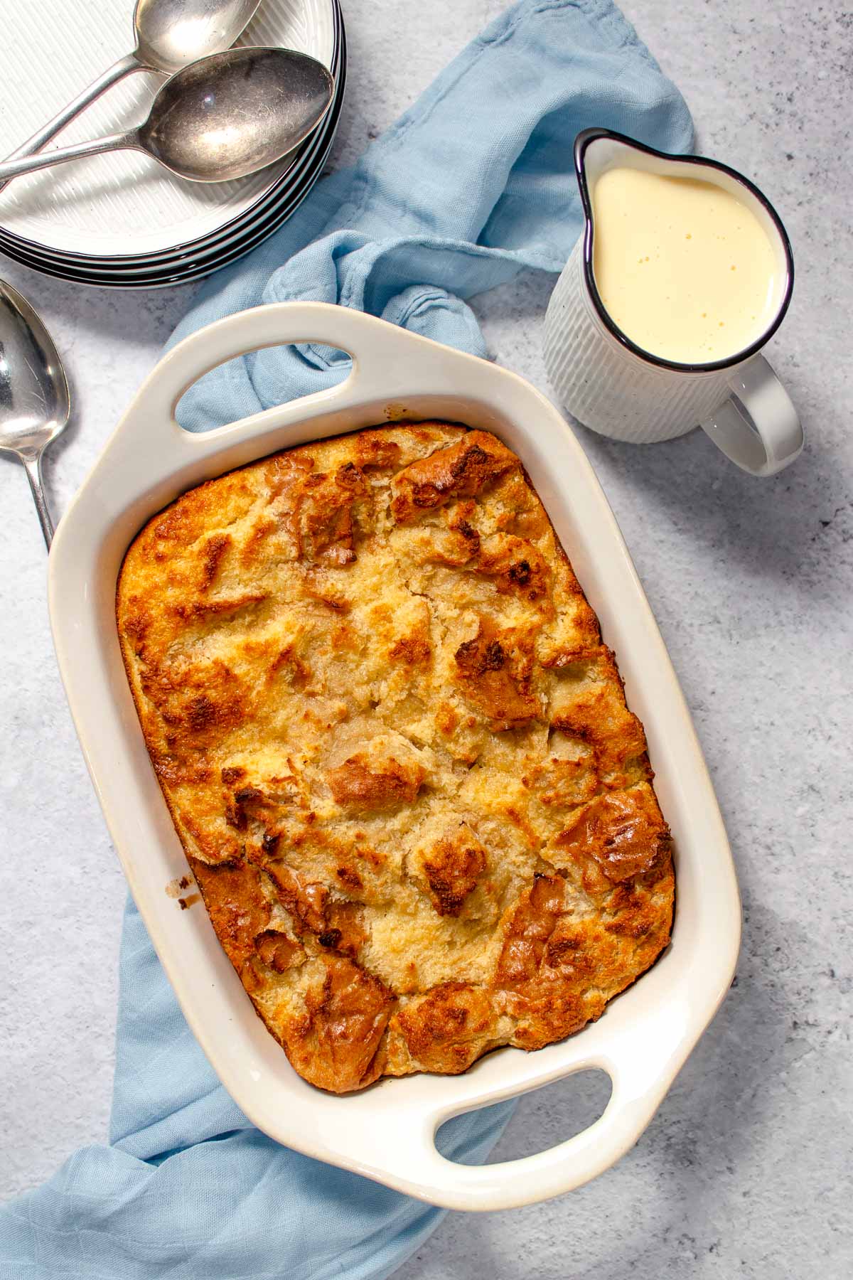 Coconut Bread Pudding Top view