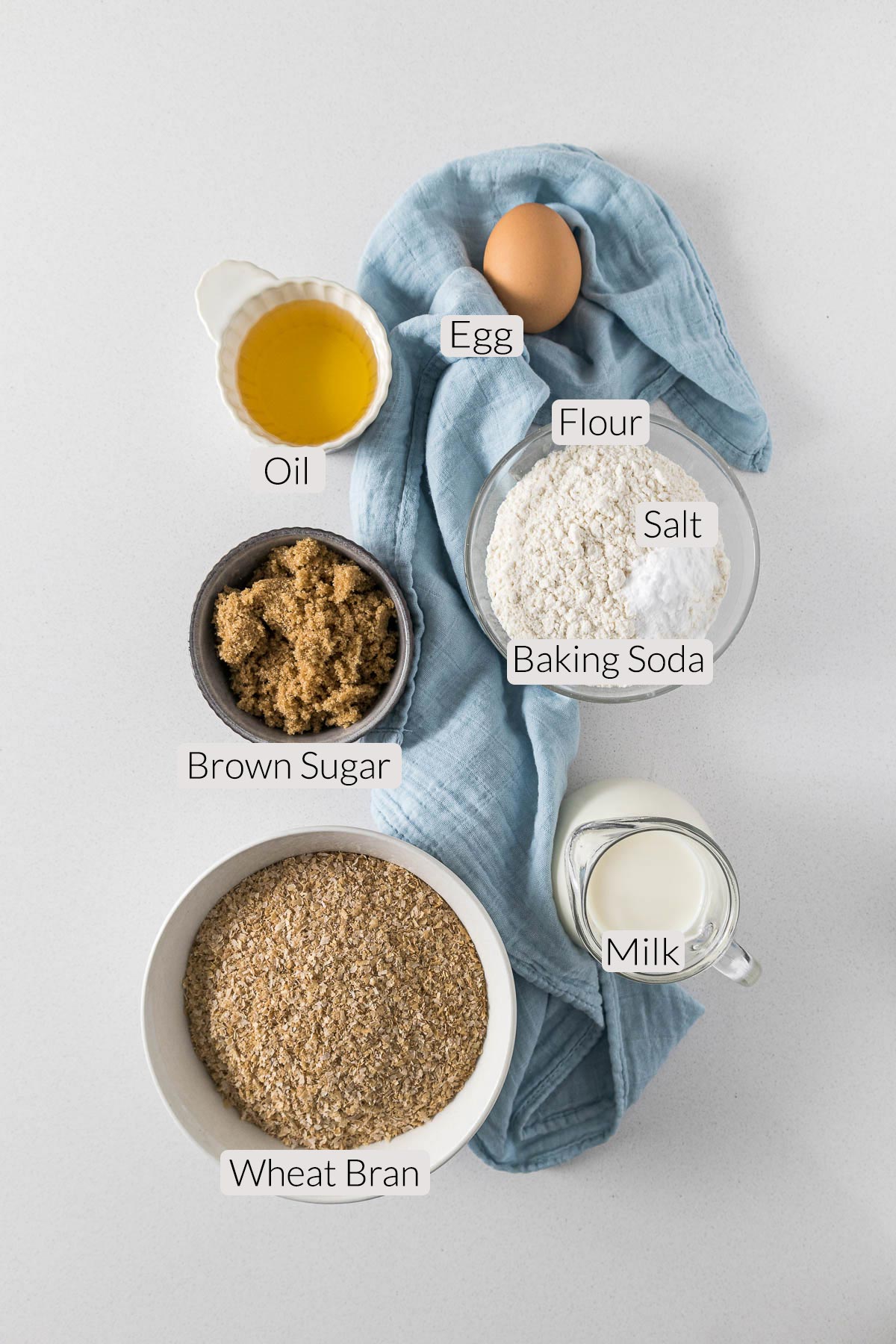 Bran Muffin Ingredients.