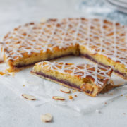 Sliced Bakewell Tart.