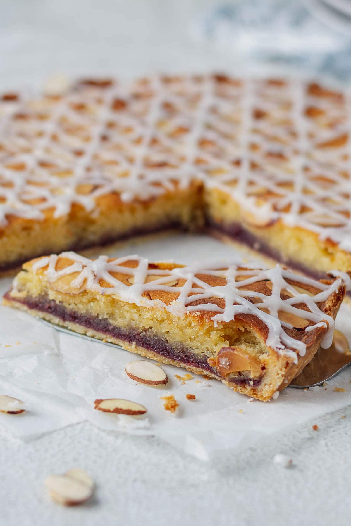 Sliced Bakewell Tart