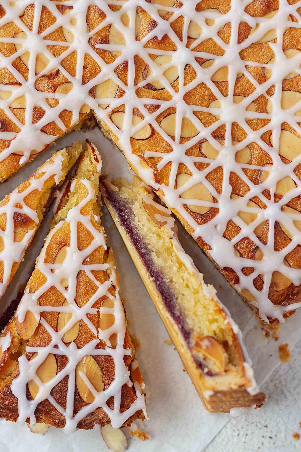 Bakewell Tart Slice on Side