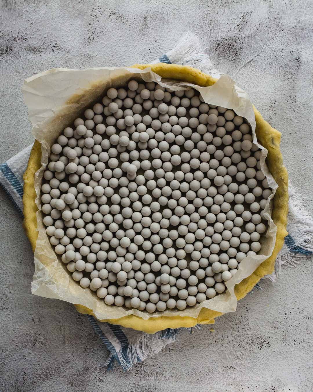 Pastry prepared for blind baking