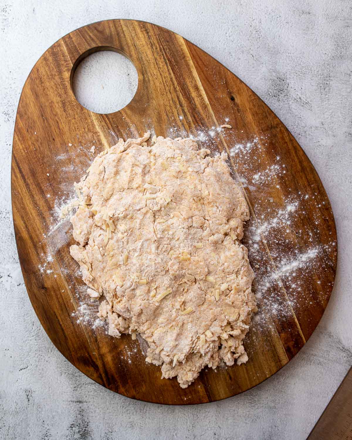 Step 5a - Dough on board