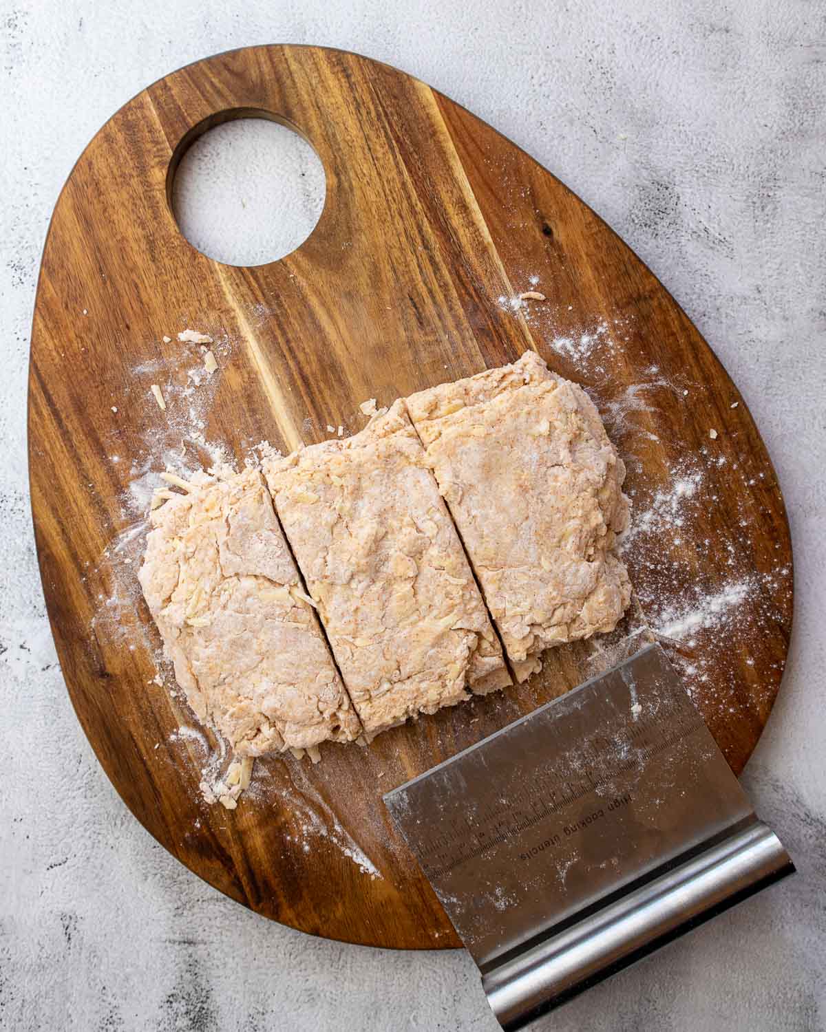 Step 5c - divide dough into 3