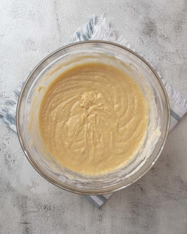 Cinnamon Roll Cake Step 4 - Vanilla Sponge Cake Batter