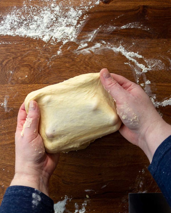 Step 3 - Kneaded dough - window pan test