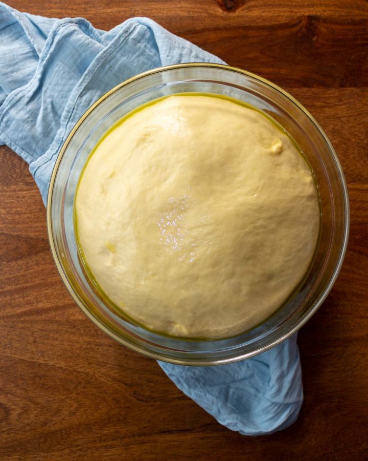 Step 4 - Proofed dough - doubled in size