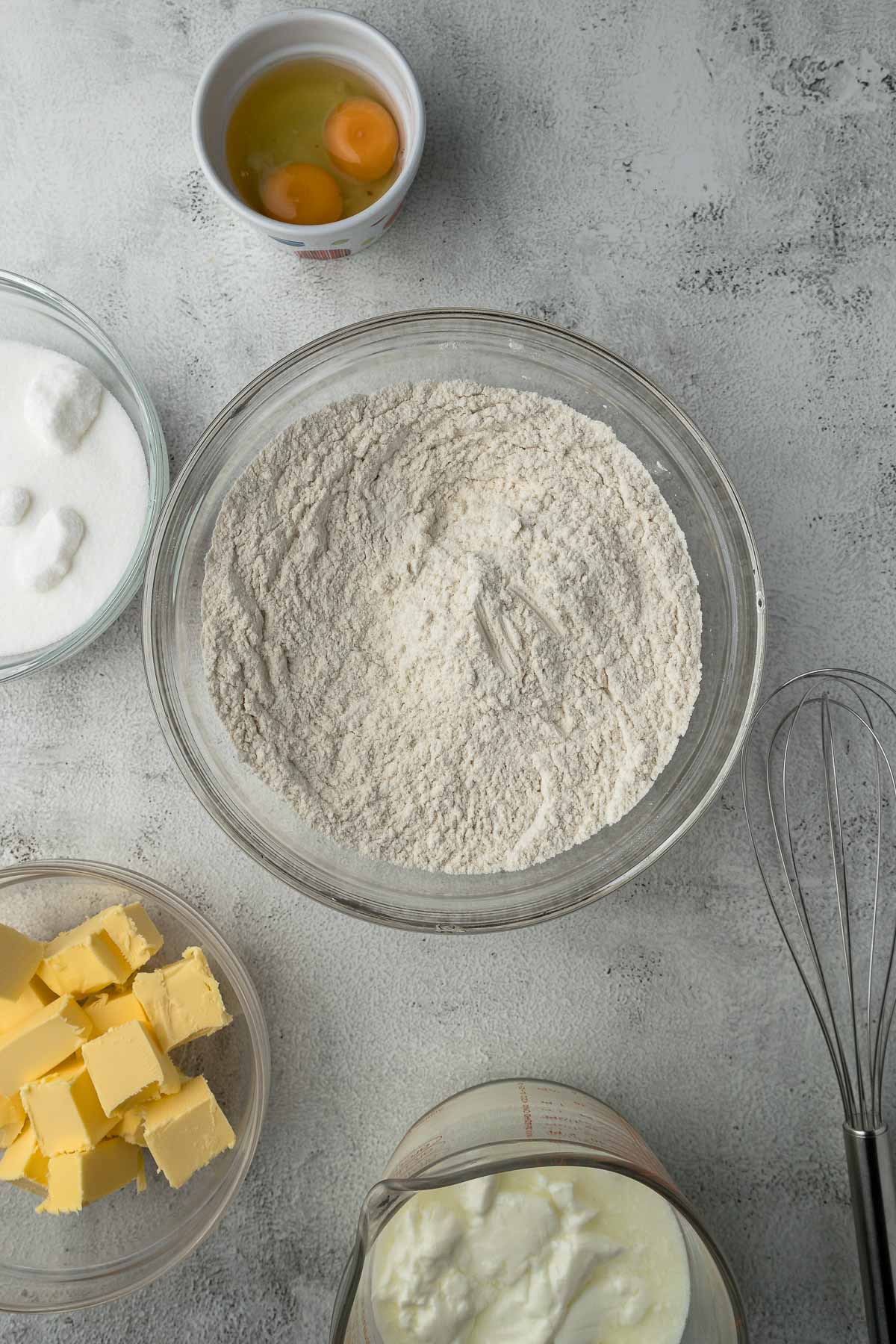 Step 1 - dry ingredients whisked together