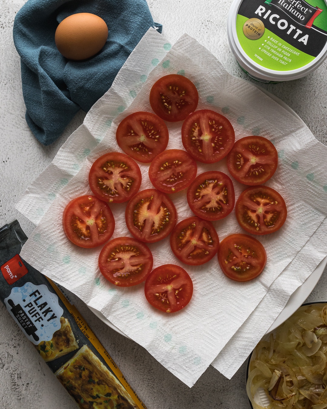Step 2 - excess moisture removed from tomatoes