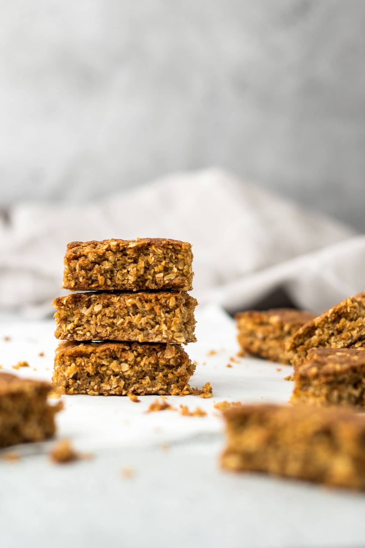 Three crunchies stacked on each other.