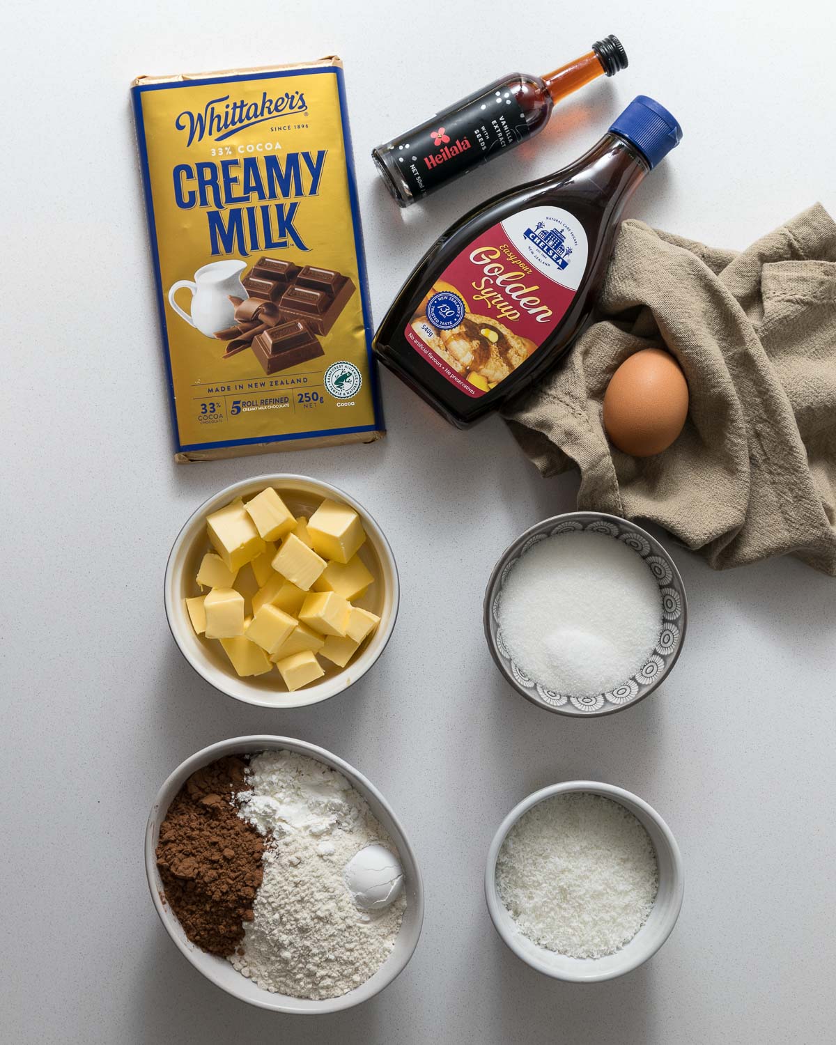 Ingredients for Romany creams.