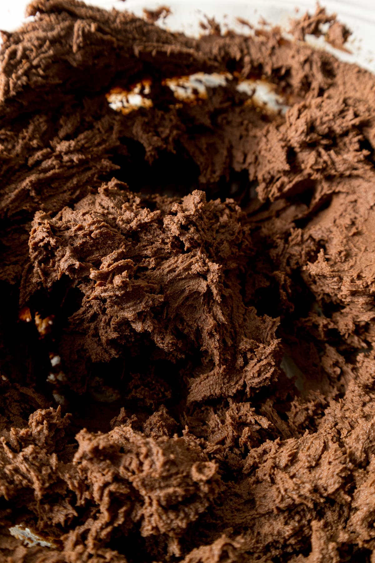 Whipped chocolate ganache.