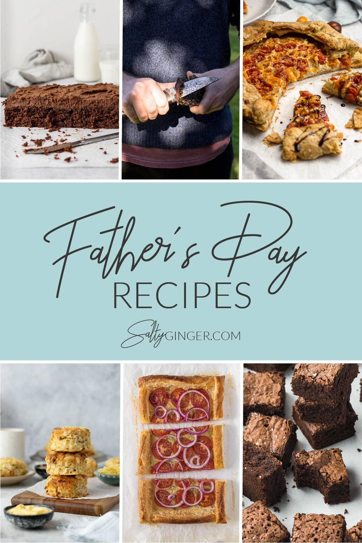Father's Day recipe roundup collage.