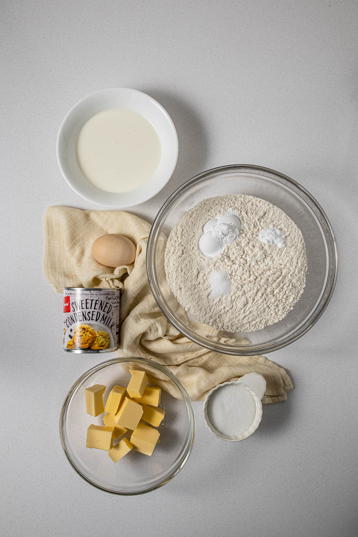 Condensed Milk Rusks Ingredients.