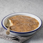 Bowl of melkkos with cinnamon sugar.