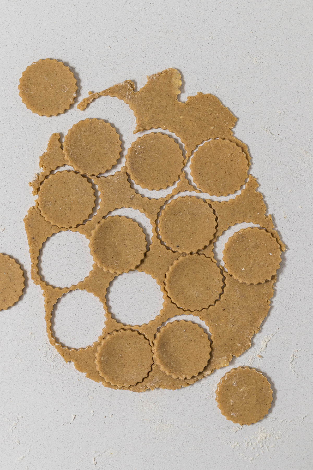 Step 6 - rolled out and cut out biscuits.