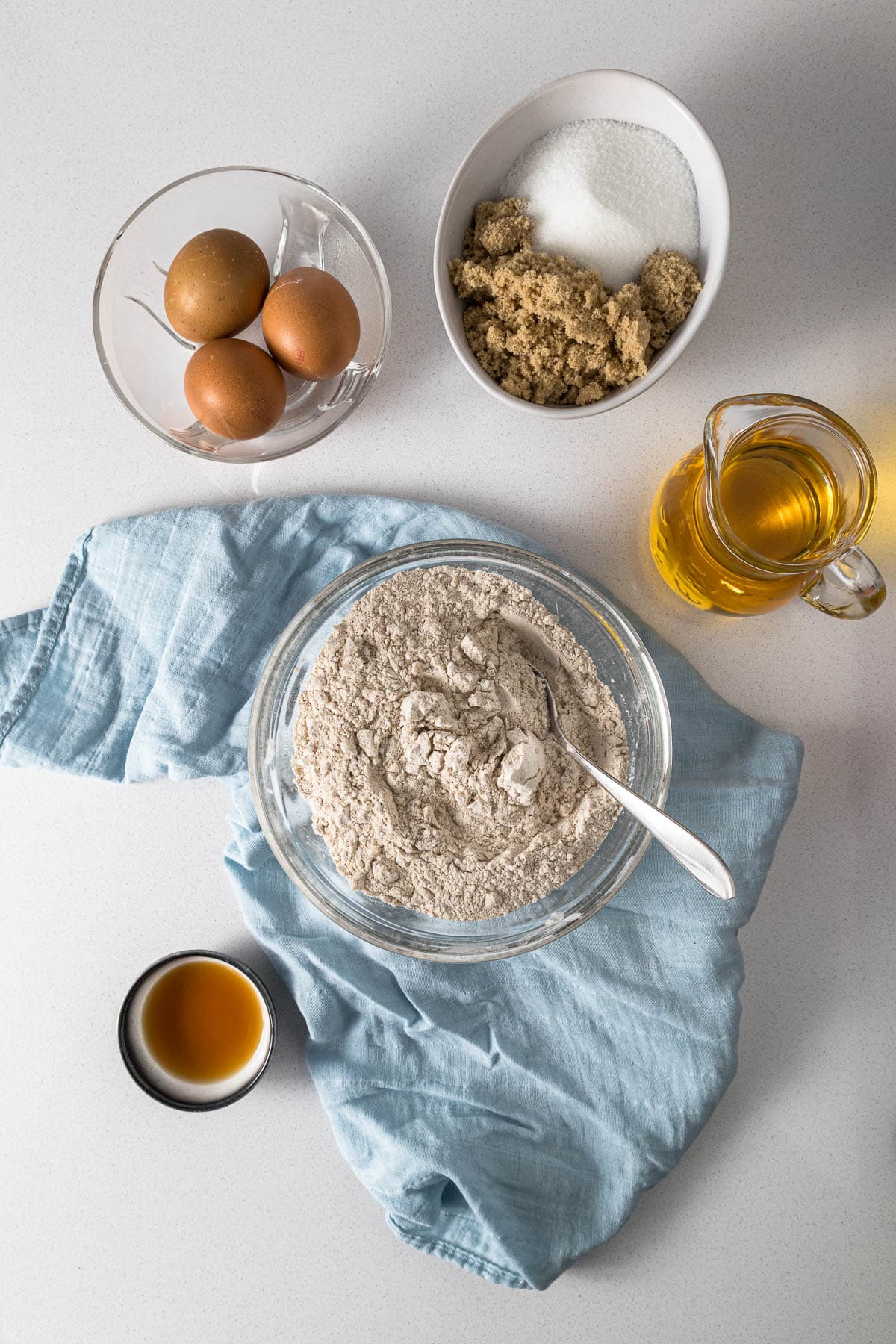 Dry ingredients whisked together.