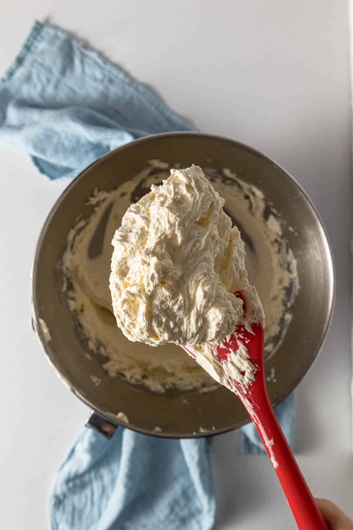 Cream cheese and butter creamed together.