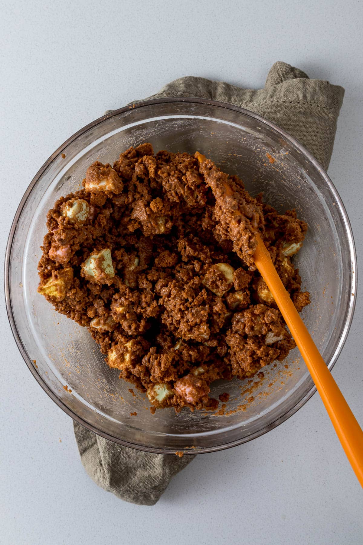 Lolly cake mixture in a large bowl.