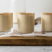 Melktertjies on a serving board.