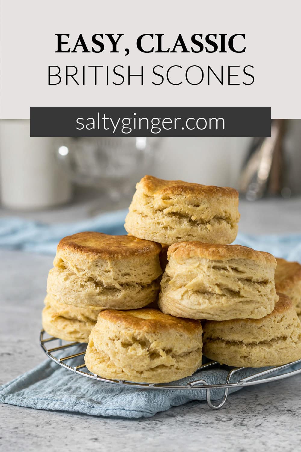 Pin - Pile of scones on a cooling rack.