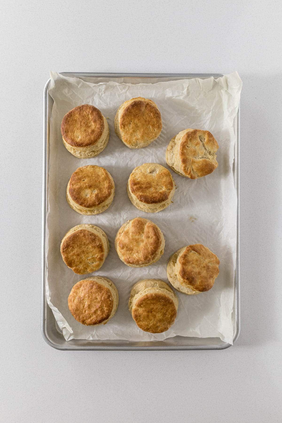Step 10 - baked scones on the baking tray.