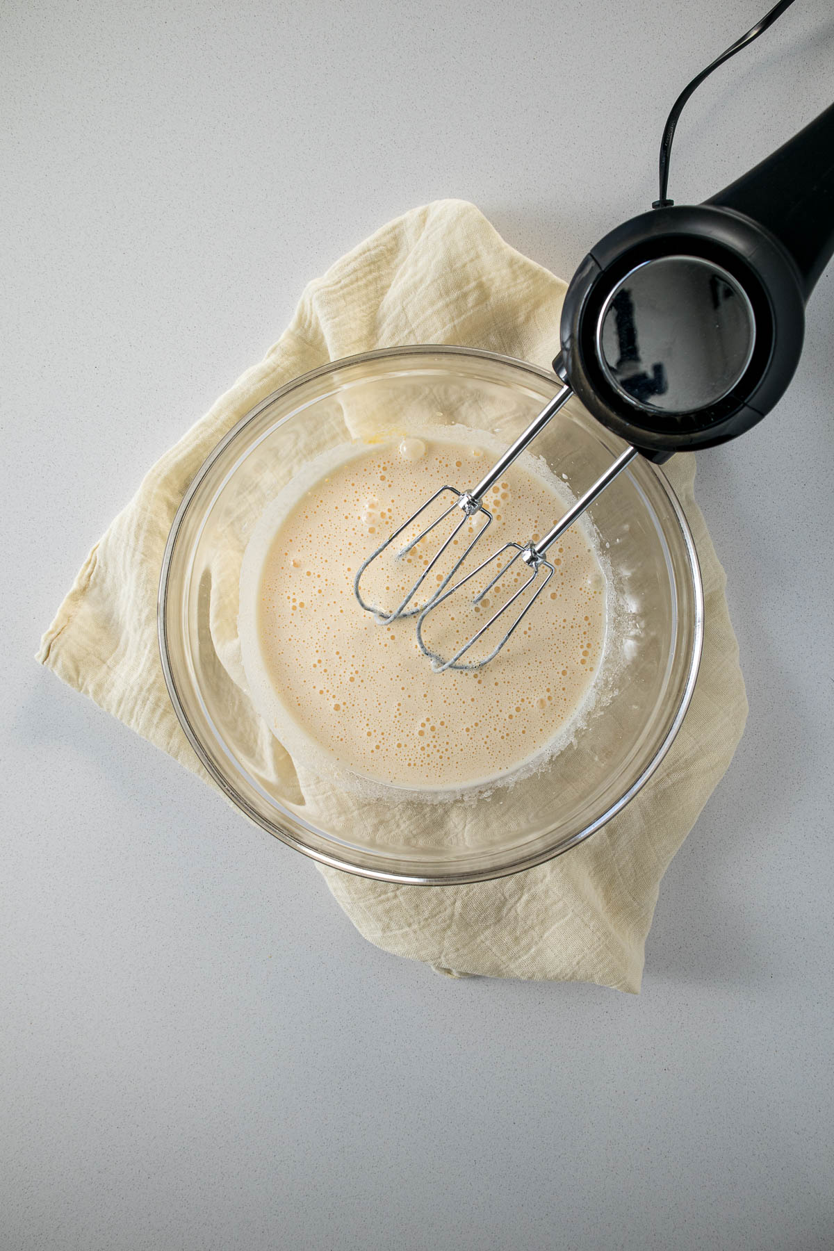 Step 4 - Eggs and sugar beaten together until light and fluffy.