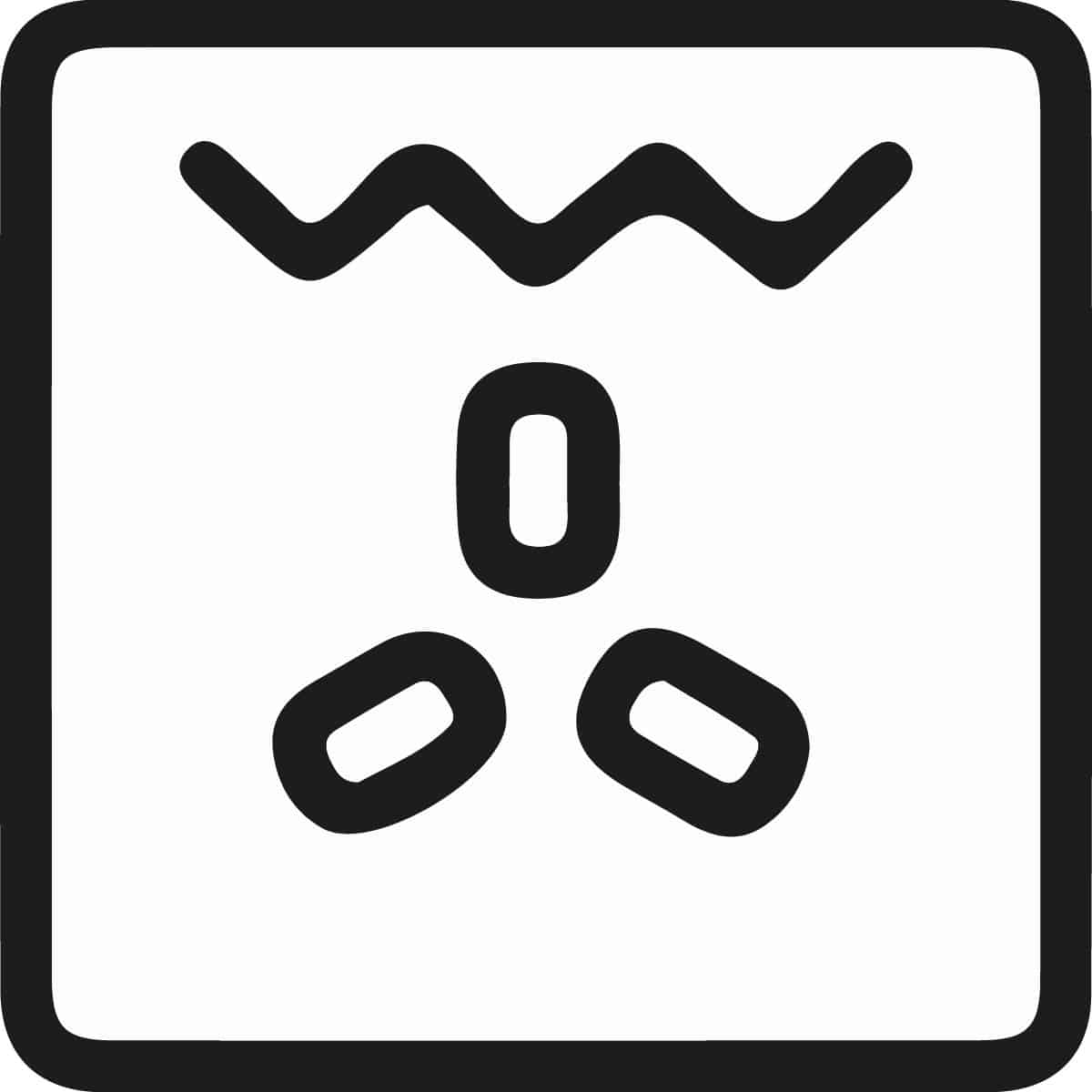 Fan grill oven symbol.