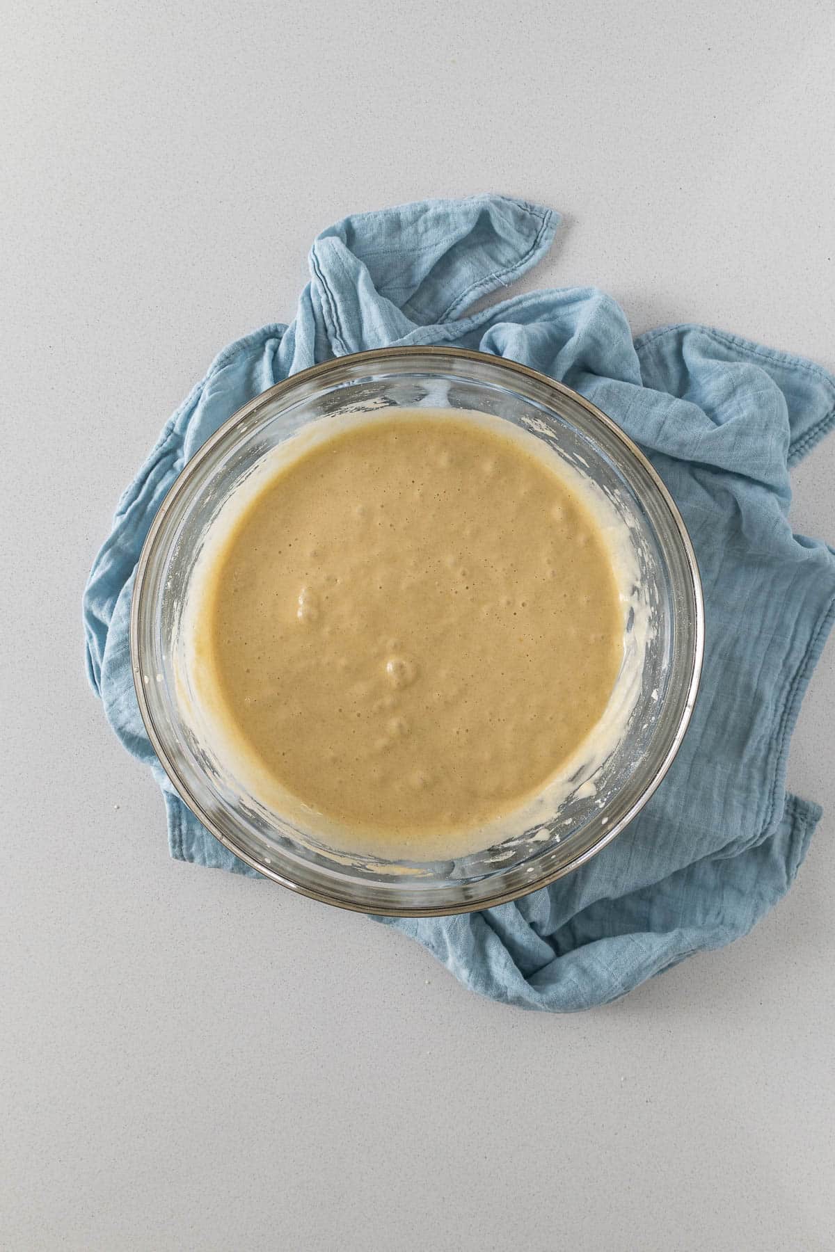 Step 5 - vanilla cupcake batter in a large mixing bowl.