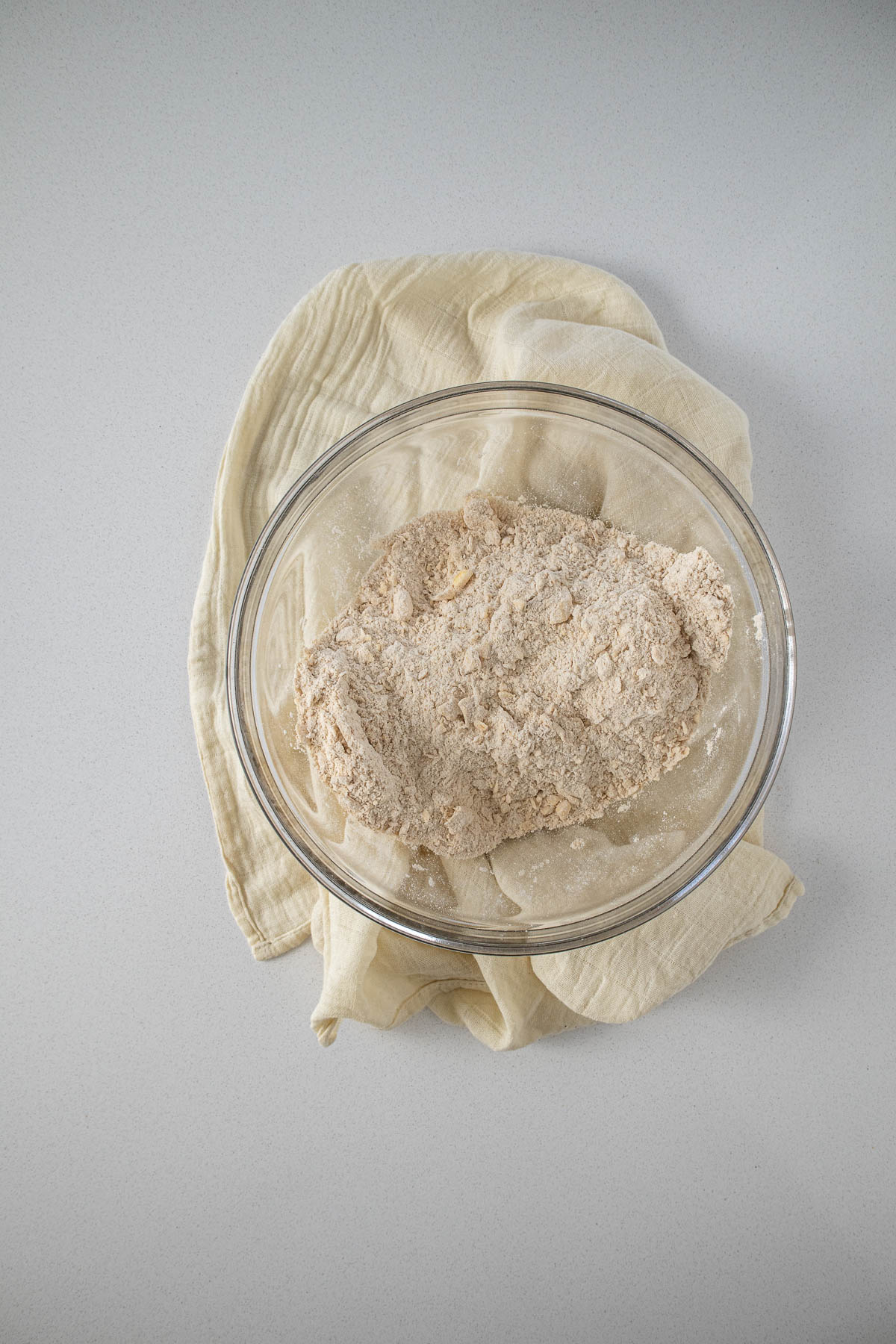 Step 3 - butter rubbed into flour.