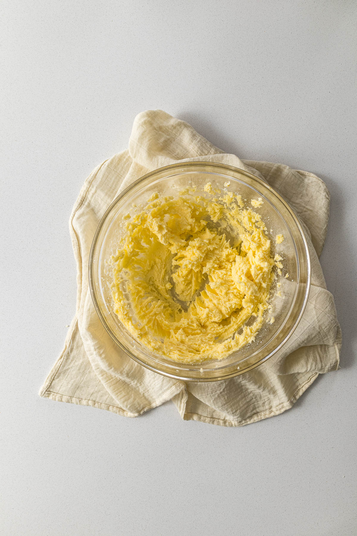 Step 2 - creamed butter, sugar and icing sugar in a large mixing bowl.