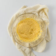 Step 4 - Eggs beaten into the creamed butter and sugar.
